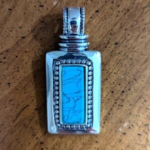 Simple turquoise color rectangle shape pendant for necklace